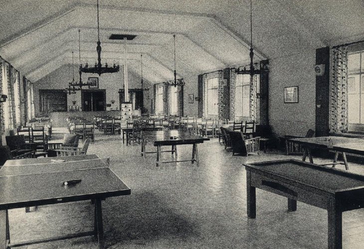 De kantine in het kamp van Brasschaat.