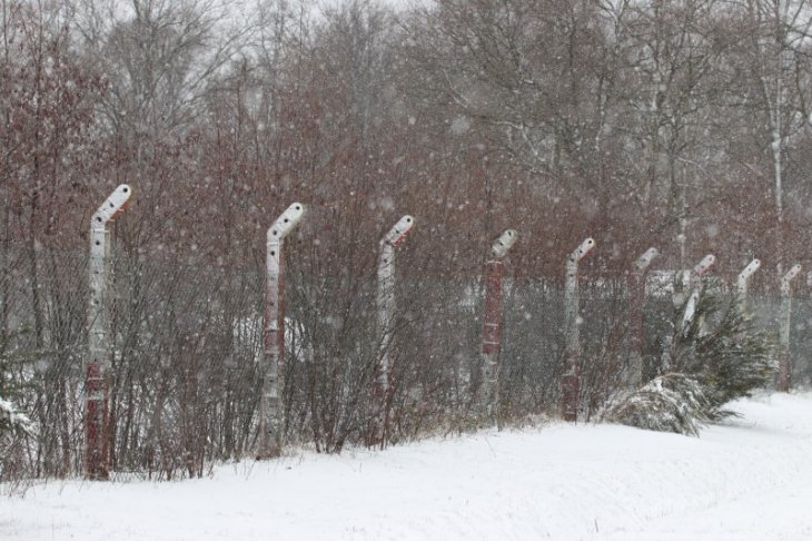 Sneeuw in Maria-ter-Heide (aan het vliegveld).