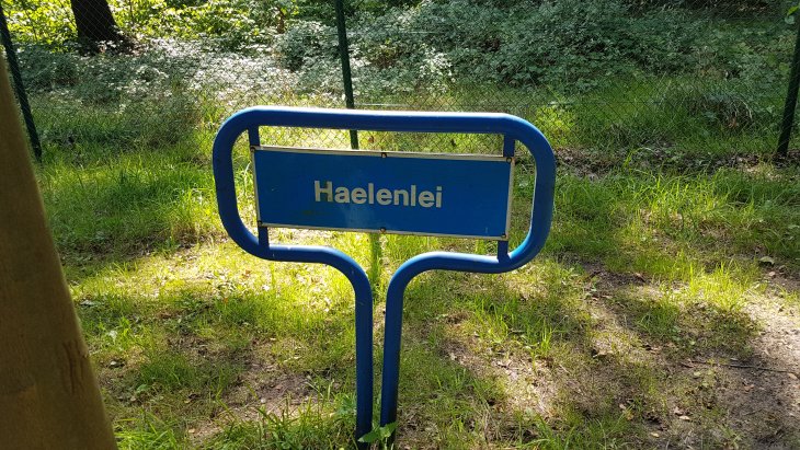 Straatnaambord: Haelenlei